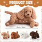 HyDren 5 Pcs Labradoodle Nurturing Dog Stuffed Animal Sets 15 Inch Soft Cuddly Labradoodle Plush Toys Nursing Mommy Dog with 4 P