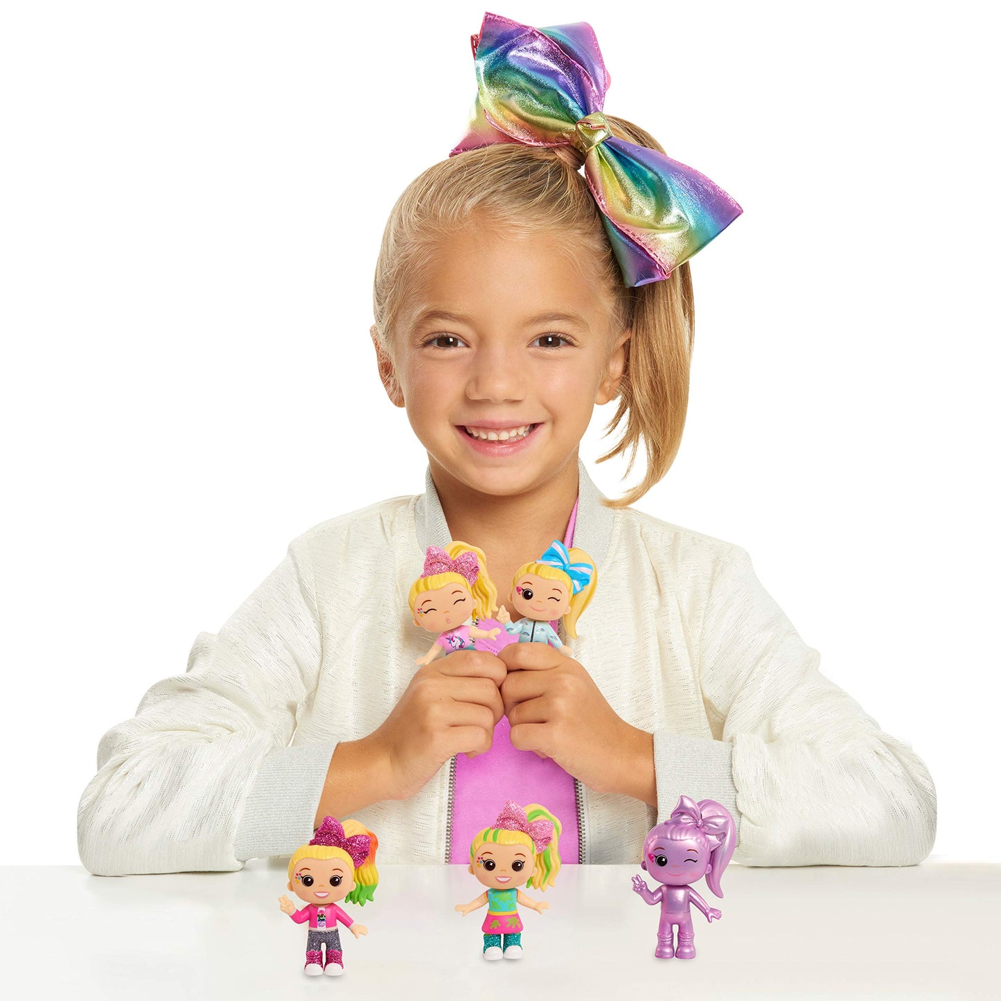 Just Play JOJO Siwa 3-Inch Tall 5-Piece Collectible Figures Set, Multi-color Kids Toys for Ages 3 and Up, Model 52394