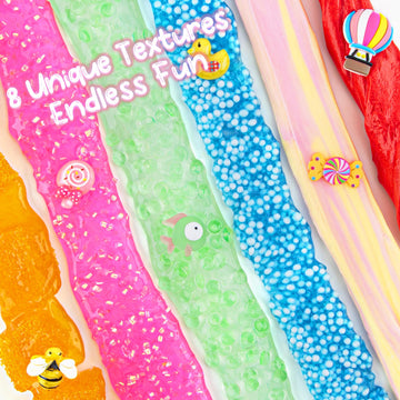 Okaybee Slime Variety Pack Different Textures, 8 Pack Slime Kit Include Butter Slime, Cloud Slime & Clear Slime, Honeycomb Slime