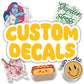 Vulgrco Personalized Custom Individually Die Cut Stickers Decals For Fun, Business, Weddings, Birthdays, Gifts Waterproof (Stand
