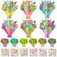 Fullhawl 24 Sets Mothers Day DIY Craft Kits Make Your Own 3D Flower Bouquet Best Mom Flowers Stickers for Happy Mothers Day Bi