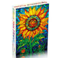 Bgraamiens Puzzle-Glass Sun Flower-1000 Pieces Rectangle Puzzle Stained Glass Art Color Challenging Beautiful Jigsaw Puzzles For Adults And Kids(Glass Sun Flower)