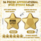 Deekin 36 Pieces Star Stress Balls 1.6 Inch Gold Mini Star Foam Balls Stress Star Relief Balls Stress Star Toys For Teens Adults