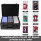 Ouutmee Graded Card Case - Aluminum Alloy Graded Card Storage Box Compatible With 100 Card Slabs - The Sports Trading Card Case