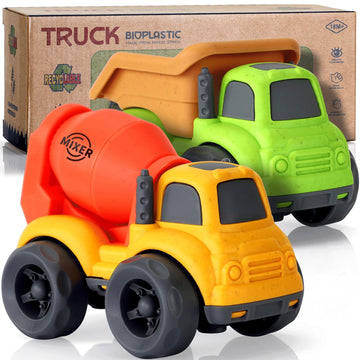 UOYLEYVN Toddler Toys for 1 Year Old Boy, Dump Truck Toys and Mixer Cement, BPA Free, Phthalates Free, PVC, Outdoor Toys for Tod