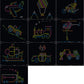 Illumipeg Things That Go Refill Templates For Basic Fun Lite Brite Ultimate Classic (10 Sheets, 7X8)
