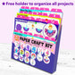 KRAFUN Unicorn Bunny Paper Craft Kit for Ages 3-8, 18 DIY Projects, Girly Paper Crafts
