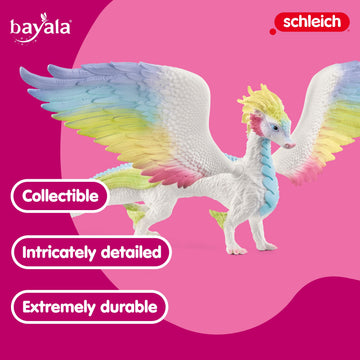 Schleich Bayala, Mythical Creatures Toys For Kids, Rainbow Dragon Toy Figurine With Movable Wings, Ages 5+