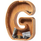 Piggy Bank For Kids Boys Girls, Large Personalized Wooden Letter Piggy Bank With Cut-Out Design, Alphabet Letter Coin Banks, Money Savings Box, Wooden Bank For Kids Creative Gift For Real-Money(G)