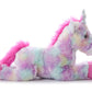 The Petting Zoo Unicorn Stuffed Animal Plush Toy - 14" Tie Dye Rainbow with Silver Horn