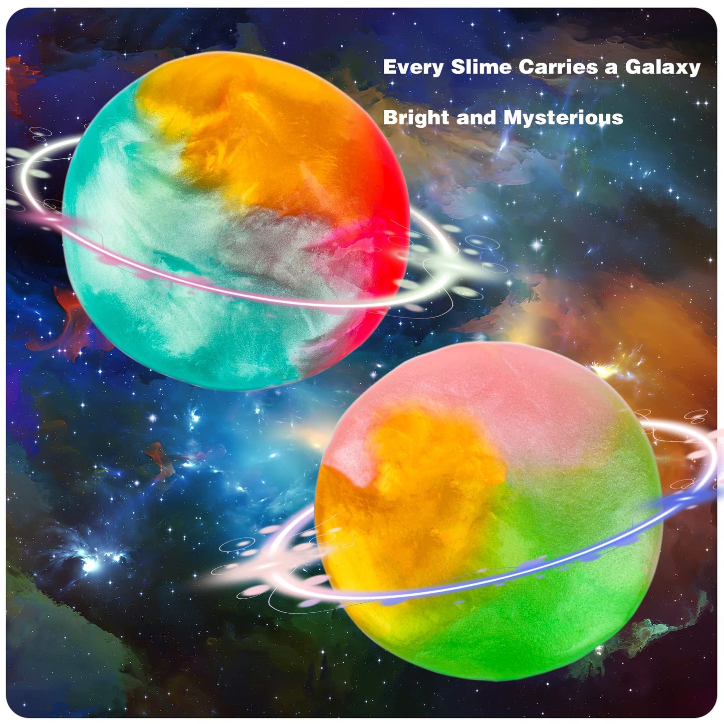 Galaxy Slime Kit 68 Pack, Mini Easter Slime Party Favors For Kids, Slime Bulk Stress Relief Toys For Girls Boys, Soft & Non-Sticky, Goodie Bag Stuffers, Putty Slime Toy For Kids