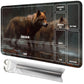 Rwutytiul Two Wolves Card Playmat 24 X 14 Inch With Tube Bag, Card Gameplay Playmat With Zones Commander Deck Board Mtg Rpg Ccg