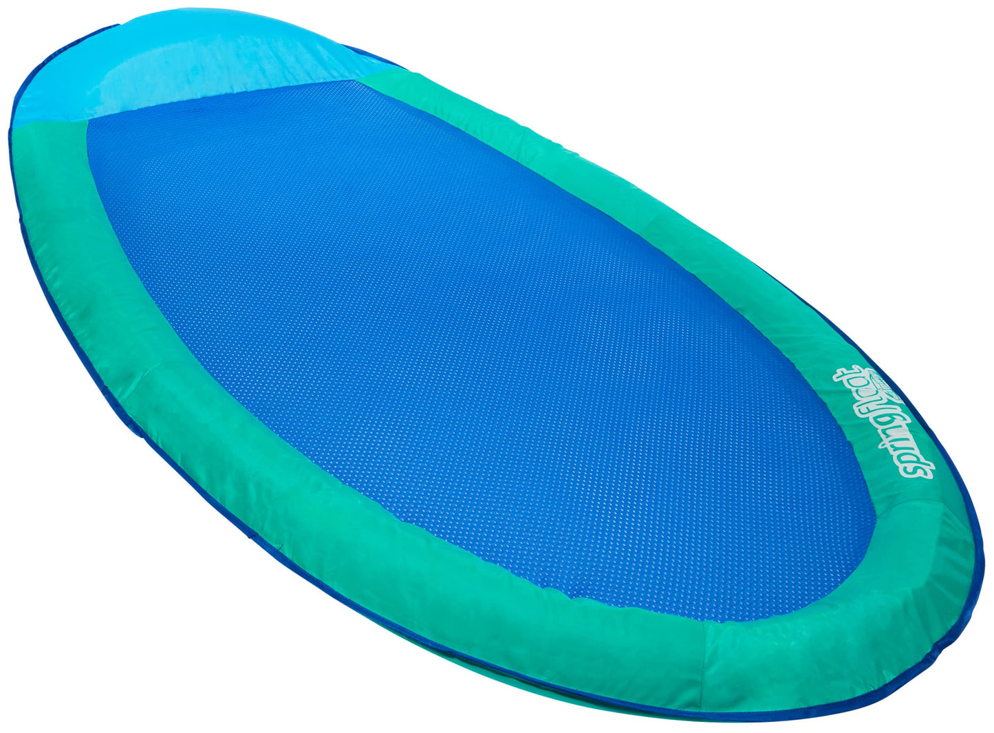 SwimWays Spring Float Original Pool Lounge Chair  Inflatable Pool Floats mature-themed with Fast Inflation & Head Rest for Ages 15 & Up  Aqua
