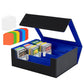 NEWLOOP Trading Card Storage Box - 2400+ Commander Card Deck Case with See-through Display Top for Magic the Gathering YuGiOh, T
