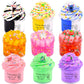 9 Pack Slime Kit  with 3 Jelly Cube Crunchy Slime and 6 Butter Slime  Orange  Blue  Pink Clear Crunchy Slime  Soft & Non-Sticky  for Girls and Boys FamilyToy  Party Favors and School Education