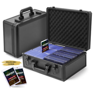 (2025 New Upgrade) Toploader Storage Plus Box For 3' X 4' 35Pt Rigid, Card Holders For Toploaders, Trading Cards & Sports Cards, Trading Card Case (Holds 600+ Cards) (Black)