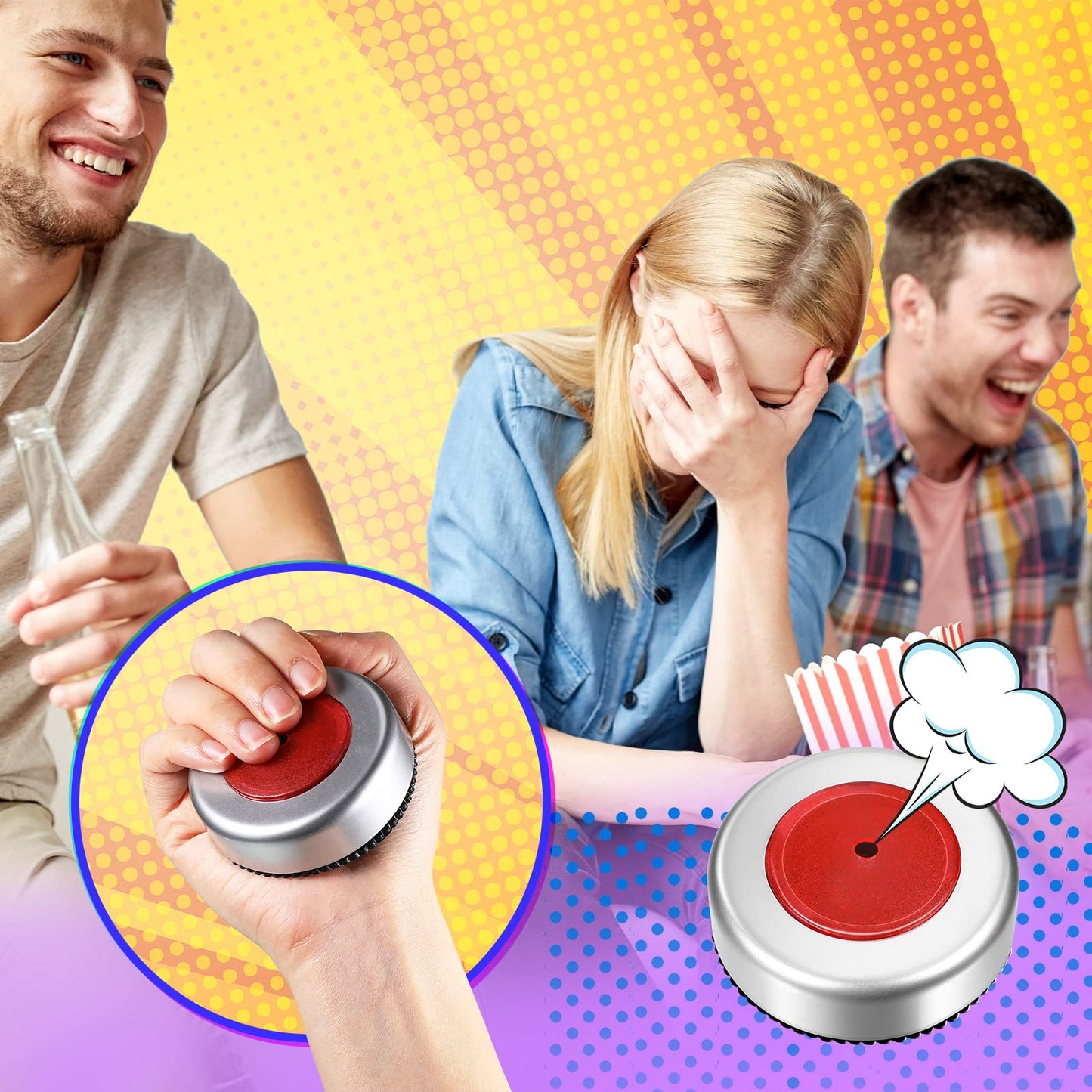 Zomiboo Fart Machine Remote Noise Maker Funny Gag Sound Machine Infrared Controlled Farting Toys Practical Joke Toys Prank Game Prop For Party, Performance(Round)