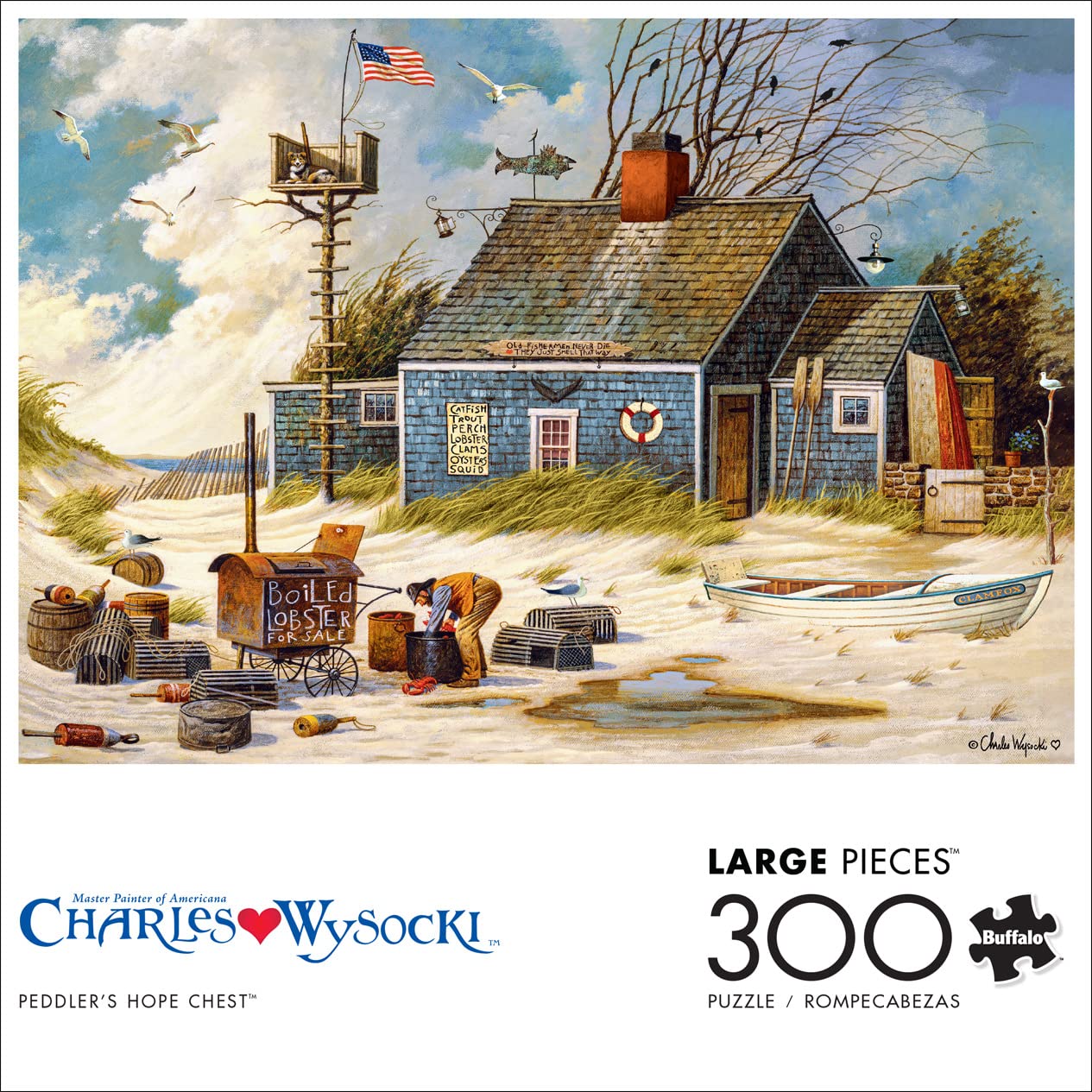 Buffalo Games 300 Piece Jigsaw Puzzle - Peddler's Hope Chest - Large Multicolor - Paper Material - Model 22605