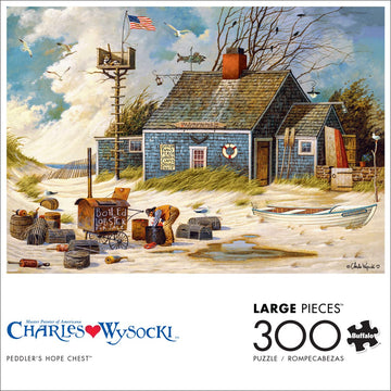 Buffalo Games 300 Piece Jigsaw Puzzle - Peddler's Hope Chest - Large Multicolor - Paper Material - Model 22605