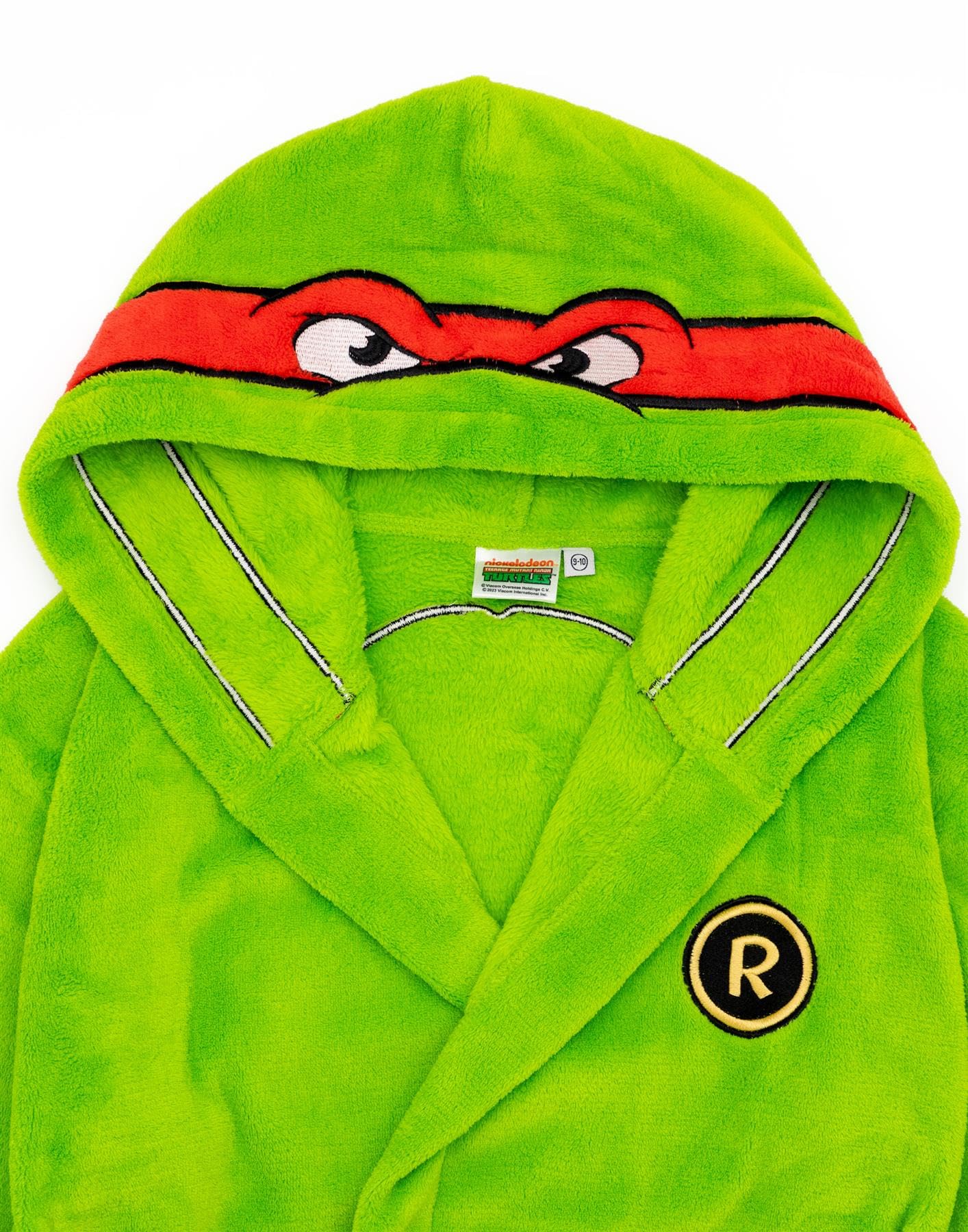 Teenage Mutant Ninja Turtles Boys Hooded Bathrobe Kids Superhero Dressing Gown In Green Cosy Comic Fleece Children Toddlers
