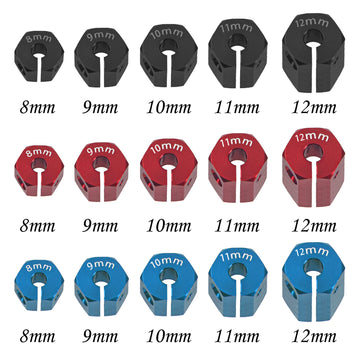 Vgoohobby Aluminum Alloy 12mm Wheel Hex Hub Drive Adapters with Pins Screws Compatible with Axial SCX10 HSP HPI Tamiya Redcat 1/