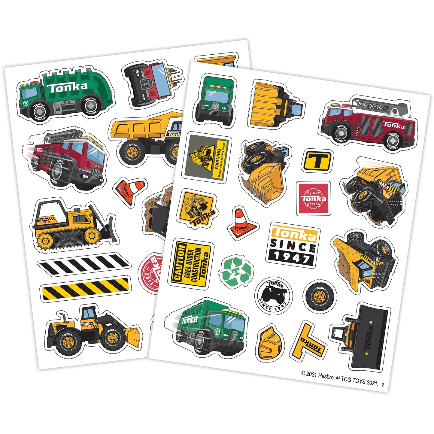 TCG Toys Tonka Magnetic Creations Tin - 40 Magnetic Pieces, Medium, Multicolor, Model 23052, Plastic Storage Solution