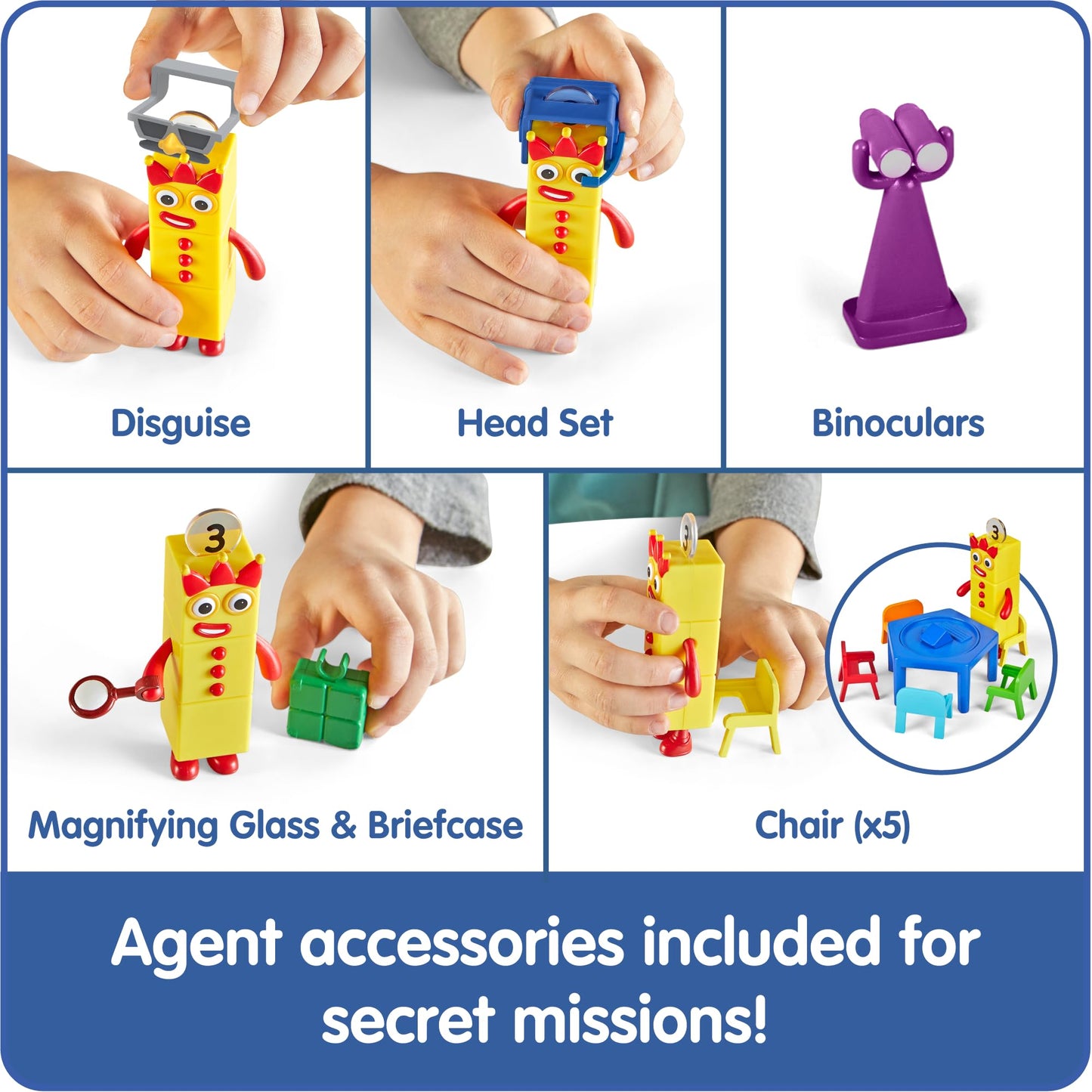 hand2mind Numberblocks Step Squad Mission Headquarters Playset - Colorful Toddler Action Figures & Math Toys for Kids 3-5, Birthday Gifts