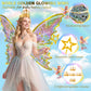 Maysida Gold Fairy Wings For Kids And Girls, Light-Up Electric Sparkling Wings Princess Halloween Set With Wand, Crown, Butterfl