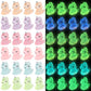 CCINEE 48pcs Luminous Mini Unicorn Miniauter Figures Glow in The Dark Resin Unicorn Figures Micro Fairy Ornaments Tiny Unicorns 