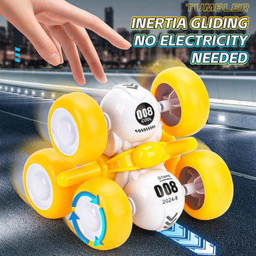 Cddzsw Pull Back Truck For Toddler Boys For Ages 3-5,6 Rounds Inertia 360 Rotating Stunt Car Toys 3 4 5 6 Year Old Kids,Push And