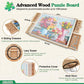 ALL4JIG 1000-Piece Puzzle Board, 30.16"x22.44", Adjustable Angle, Wood with Drawers, Iron Color, Clear Cover