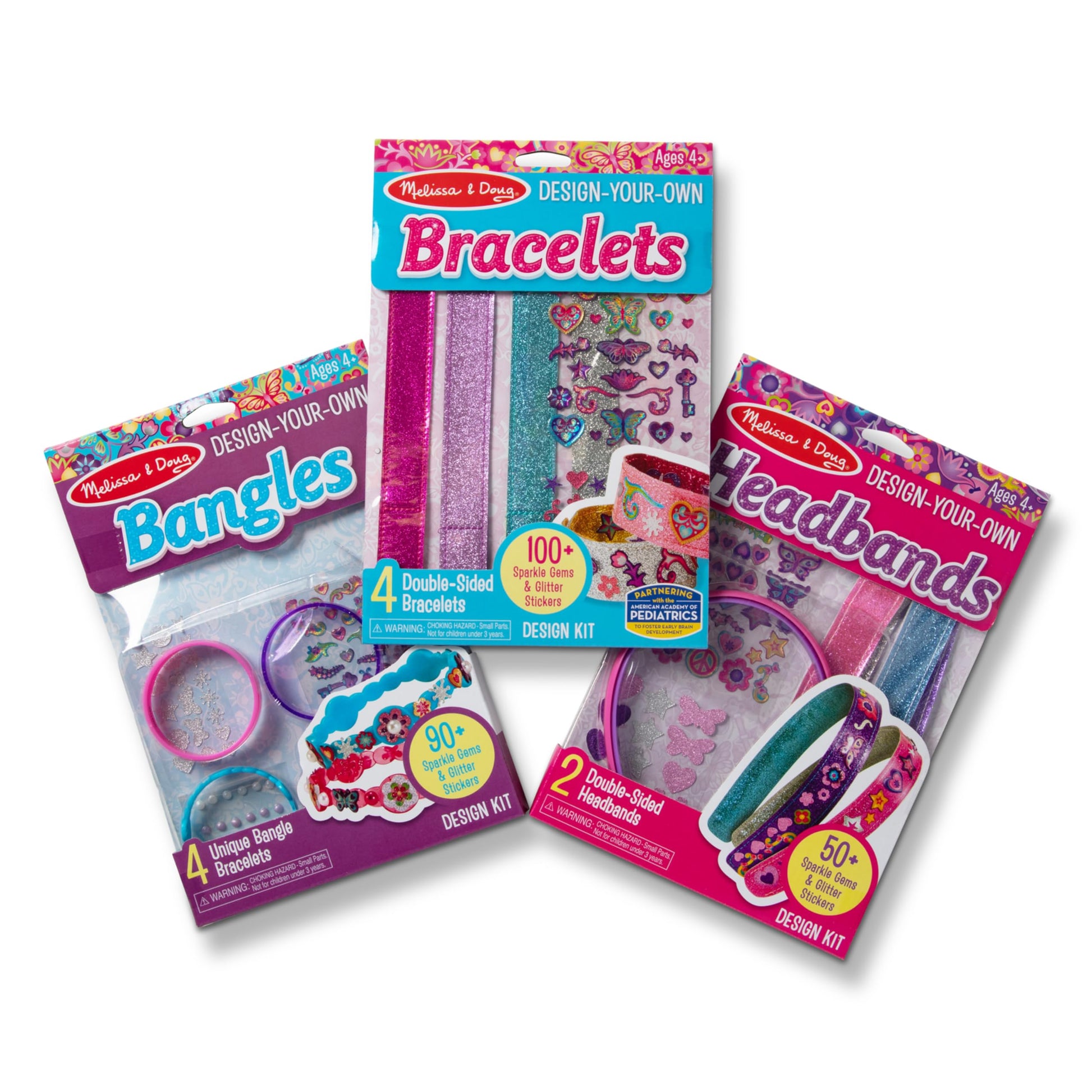 Melissa & Doug Design-Your-Own Jewelry-Making Kits - Bangles, Headbands, and Bracelets