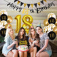 Jobkoo 18Th Birthday Decorations, Black Gold 18Th Birthday Party Decoration For Boys Girls Golden Black 18Th Birthday Balloons C