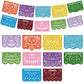 60 Pieces Mexican Party Banners Altar De Ofrendas Supplies Kit Dia De Los Muertos Day of The Dead Decoration Cinco de Mayo Papel