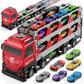Ci Vetch 78-Inch Cars Trucks Toys For Toddler 1-3 2-4 3-5 4-7 Years Old Boys Kids, Transport Truck Toys With 24 Pcs Die-Cast Car