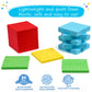 Simply Magic Foam Base Ten Blocks - 131 PCS Math Manipulatives for K-3, Assorted Colors, Ideal for Place Value Learning
