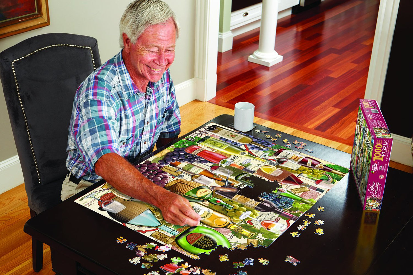 White Mountain Puzzles Evening Country Cabin - 1000 Piece Jigsaw Puzzle