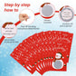 Outus 50 Pieces Christmas Scratch Off Cards Stickers Christmas Hawaii Party Games Vouchers Festive Raffle Tickets Holiday Busine