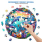 NANFUNCF Wooden Puzzles for mature-themeds(300 Pieces) Marine Animal Puzzle-Irregular Wood Puzzles mature-themed-Unique Shape Wooden Puzzle  Christmas Puzzle Gifts for Seniors Women DIY Puzzle Lovers