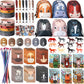 Liliful 152 Pcs Horse Themed Party Favor Supplies with Drawstring Bag Keychain Rubber Wristbands Badges Puzzle Stickers Horse St