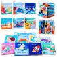 Looklebe Soft Baby Crinkle Book Set,6Pcs Bath Books,Nontoxic Fabric Soft Cloth Books For Babies,Early Education Toys Giftable,Id