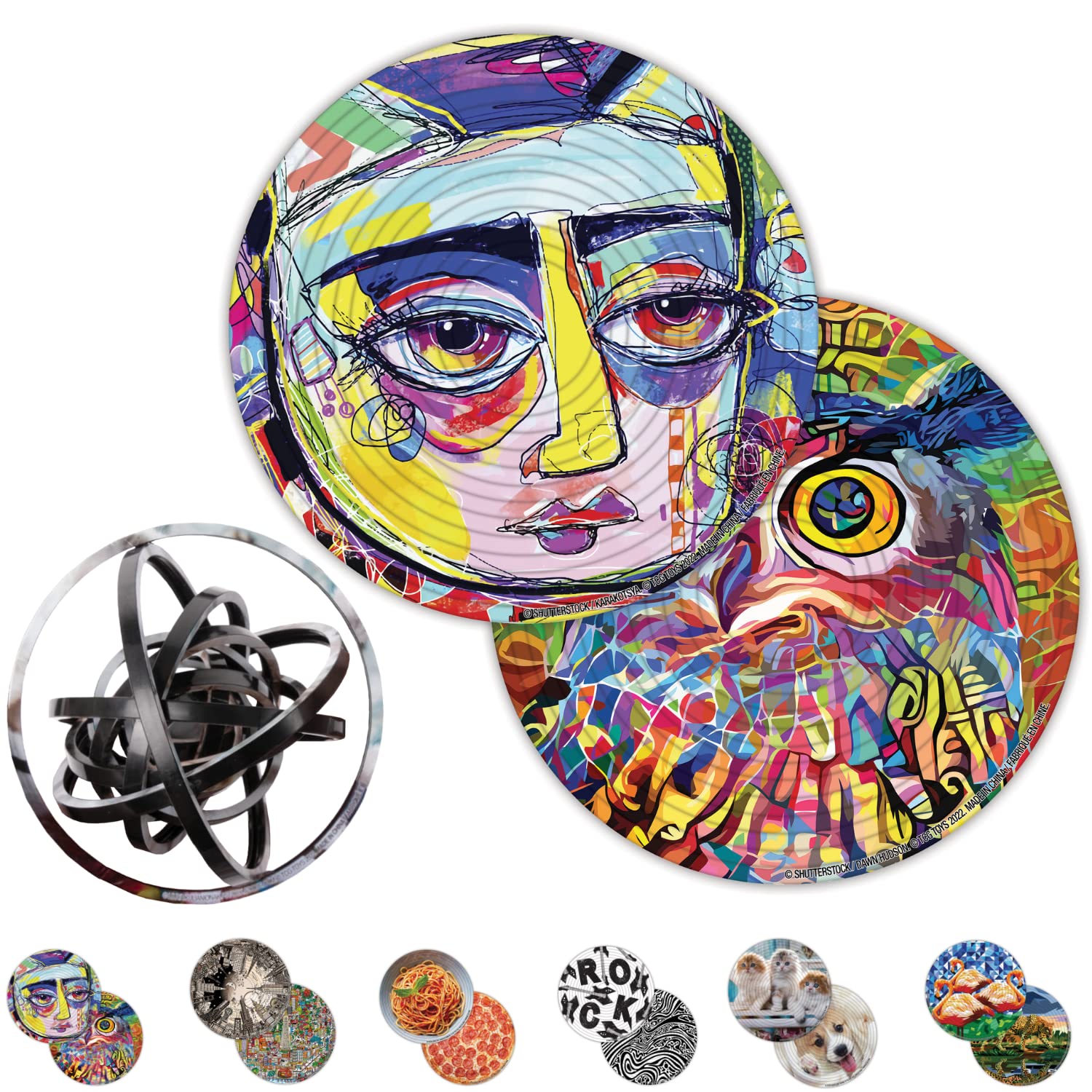 Spin Flip Puzzle - Puppies & Kittens - Spin it  Flip it  solve it! for Those who love brain teasers! mature-themed Fidget Toy. Great Gift for Mom  Dad  Teens  Men and Women