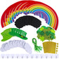 Winlyn 12 Sets St. Patricks Day Decorations Rainbow Ornaments DIY St. Pats Craft Kits Rainbow Four-Leaf Clover Irish Lucky Sha