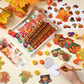Cholemy 84 Pcs Fall Pumpkin Party Favor Thanksgiving Party Supplies Pumpkin Maple Stationery Set Notebook Sticker Stamper Eraser