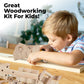 Kraftic Woodworking Kit - 6 DIY Carpentry Projects for Kids & Adults, Brown, Model DIY7
