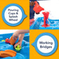 Simplay3 Big River And Roads Water Play Table, Outdoor Activity Table With Track Toys For Toddlers And Kids, 9 Accessories Inclu