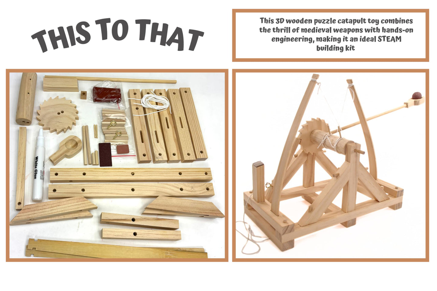 Pathfinders Stem Kits – Leonardo Da Vinci Catapult Kit | Trebuchet Science Kits For Kids Age 12-14 | Stem Toy For Kids Age 12-14 Physics Toys | Engineering Kit | Learning Resource | Engineering