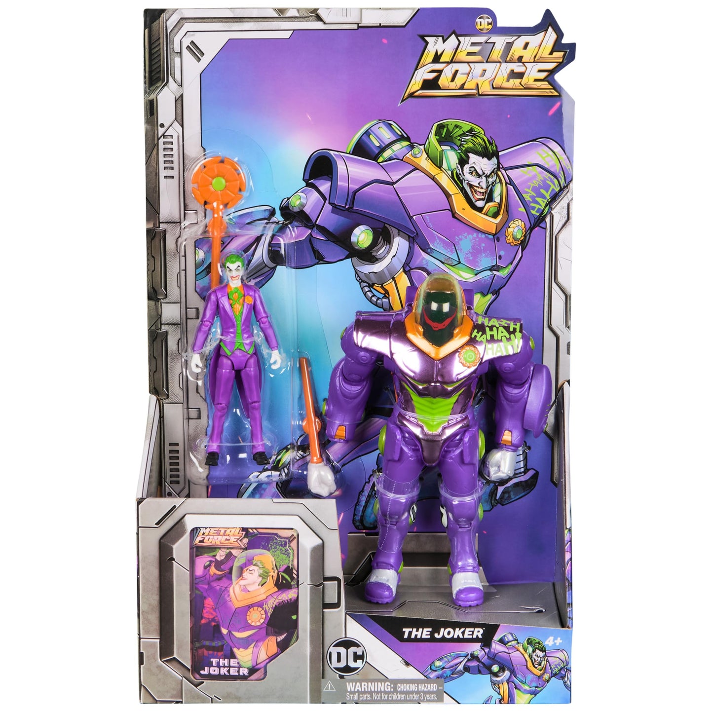 Spin Master DC Comics The Joker Action Figure 6-Inch with Mini Figure, Built-in Blaster, Multicolor, Model 6071724