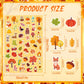 JULBEAR 300 Pieces Fall Foam Stickers, Thanksgiving Maple Leaves Self Adhesive Puffy Scrapbook Stickers for Kids Autumn Party Fa
