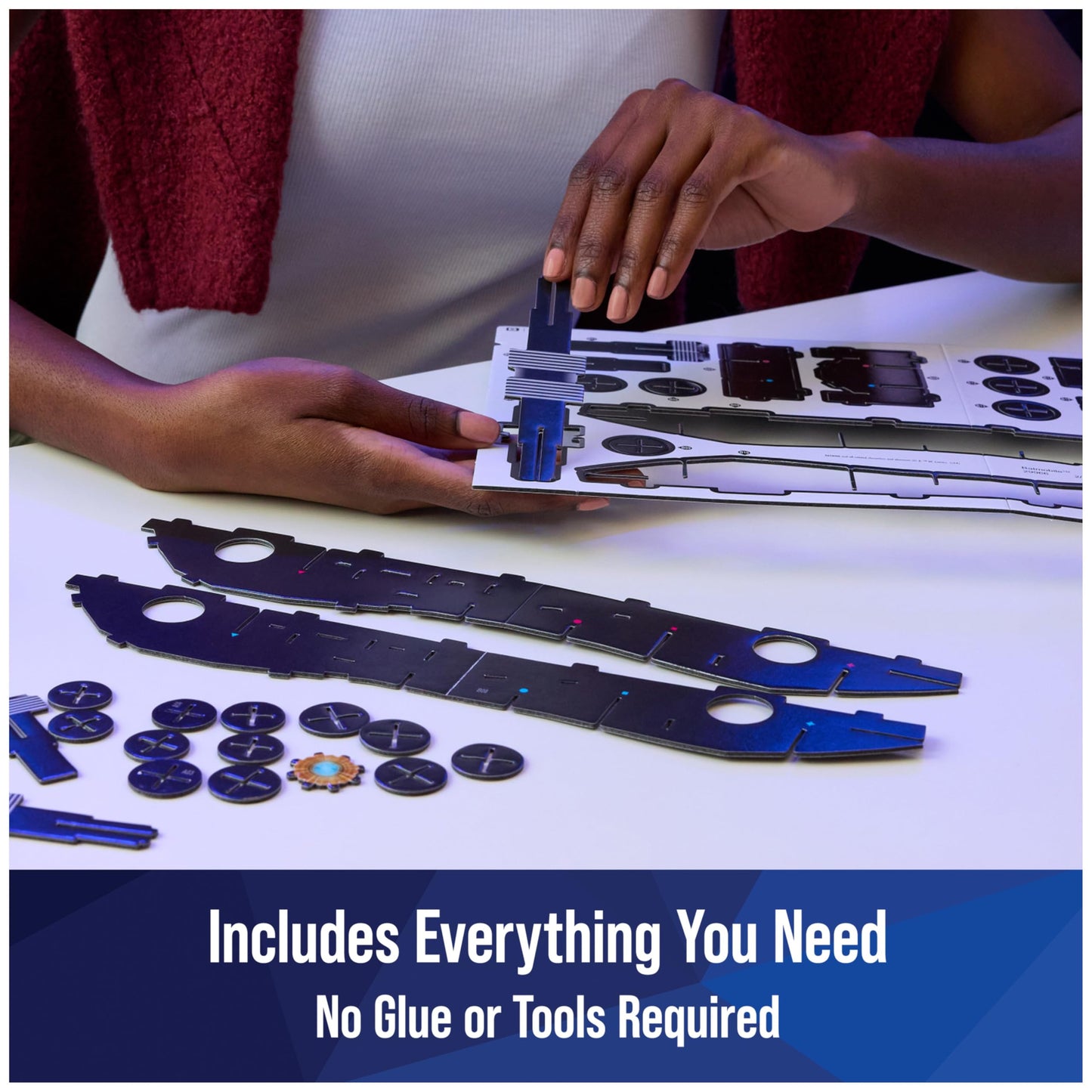 4D Build  DC Batman Retro Batmobile 3D Model Kit with Stand  Batman Collectibles & Desk D?cor  mature-themed Puzzle  Building Toys  3D Puzzles for mature-themeds & Teens  202 Pieces  for Ages 12 & Up